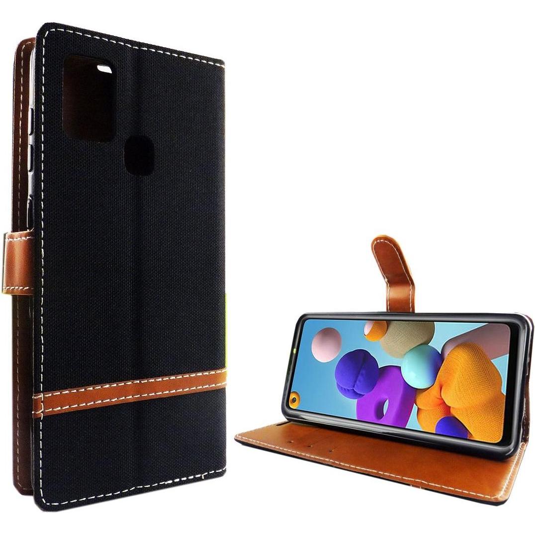 Thumbnail - König Design Hülle Handy Schutz für Samsung Galaxy A21s Case Cover Tasche Wallet Etui Bumper (Samsung Galaxy A21s), Smar...