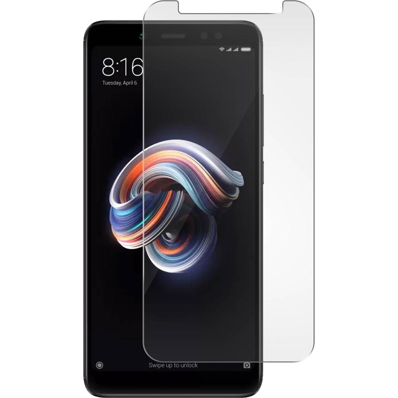 Avizar Kristallklare Folie, Glas-Displayschutz (1 Stück, Xiaomi Redmi Note 5), Smartphone Schutzfolie, Transparent