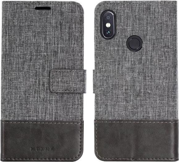 Produktbild MU Classic Zweifarbige Leder/Stoff Hülle (Xiaomi Redmi Note 5 Pro)