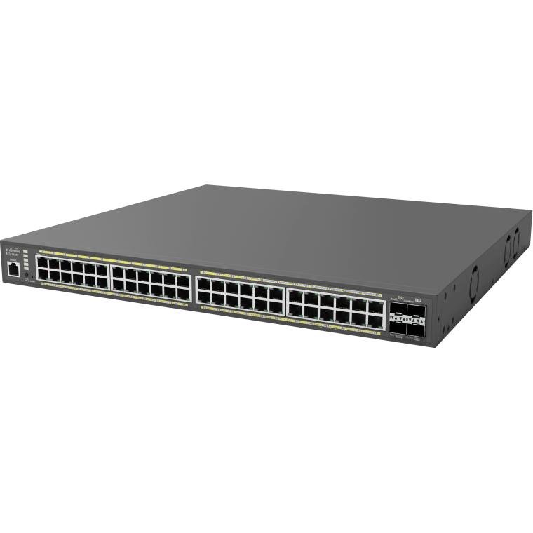 EnGenius Switch gestito Cloud 48 porte GbE PoE+ 740W, 4x SFP+, L2+, ECS1552FP (52 porte), Switch di rete, Nero