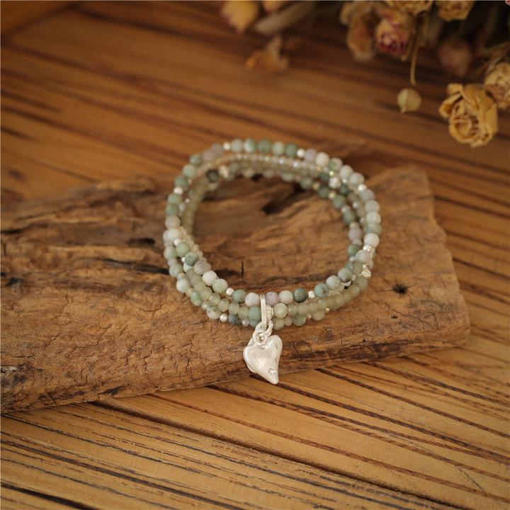 Immagine prodotto Andreani Bracciale con vera giada naturale (8 cm)
