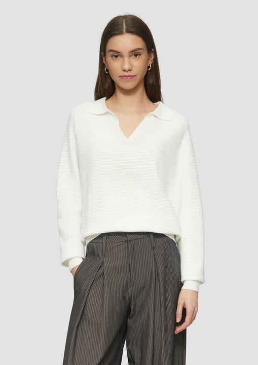 Image du produit S.Oliver Strickpullover Strukturierter Pullover mit Polokragen (M)
