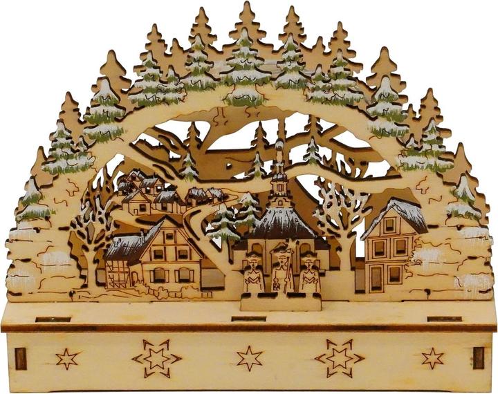 Produktbild HTI-Living LED Schwibbogen Dorf im Tannenwald