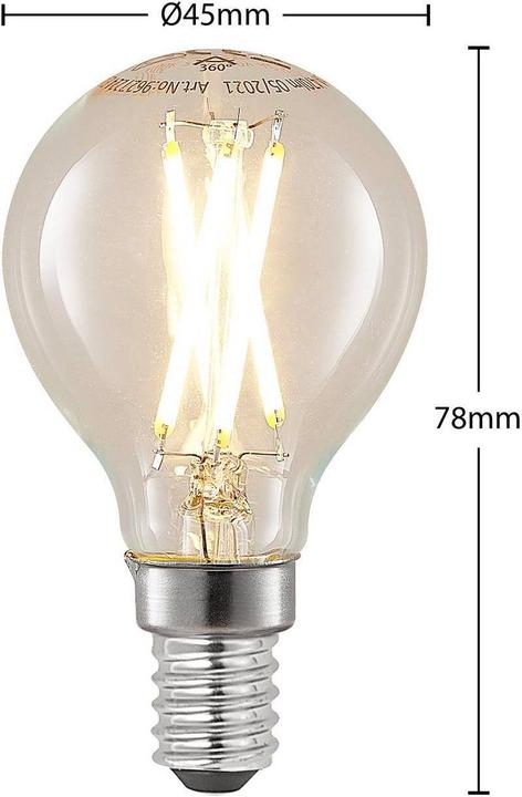 Produktbild Arcchio LED-Lampe E14 4W 2.700K Filament Tropfen dimmbar (E14, 470 lm)