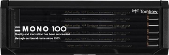 Actual product image Tombow MONO 100 - Pencil acrylic box (5B, 6B, 4B, 1 x)