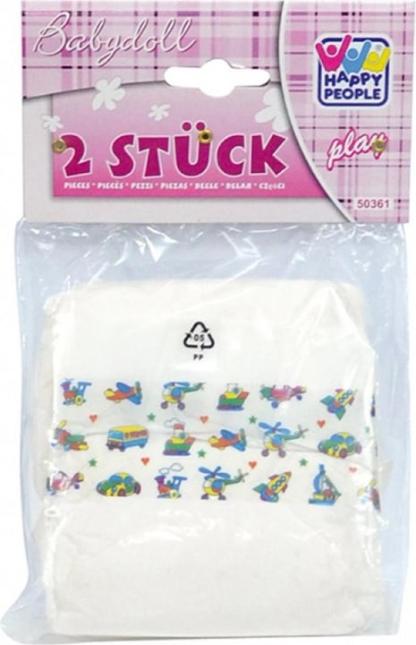 Actual product image Happy People Doll diapers with motifs