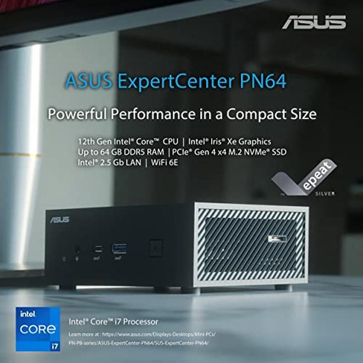 Produktbild ASUS ExpertCenter PN64-S7013MD (512 GB, 16 GB, Intel Core i7-12700H, Intel Iris Graphics)
