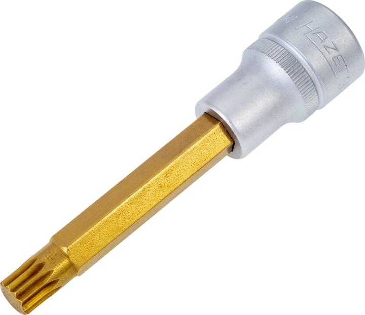 Produktbild HAZET Schraubendreher-Steckschlüsseleinsatz 990LG-10 ∙ Vierkant12,5 mm (1/2 Zoll) ∙ Innen Vielzahn … (10 mm)