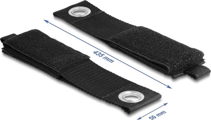 Produktbild Delock Klettkabelbinder Schwarz 435 mm x 50 mm (Klettkabelbinder, 435 mm, 5 Stk.)