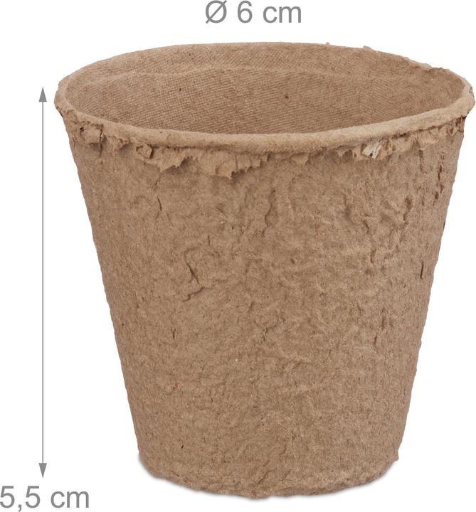 Actual product image Relaxdays Fibre Pots, Biodegradable