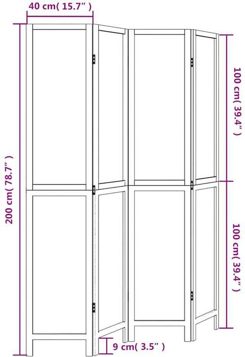 Produktbild vidaXL Paravent