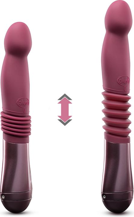 Actual product image Blush Temptasia - Trixie Thrusting Dildo - Wine Red