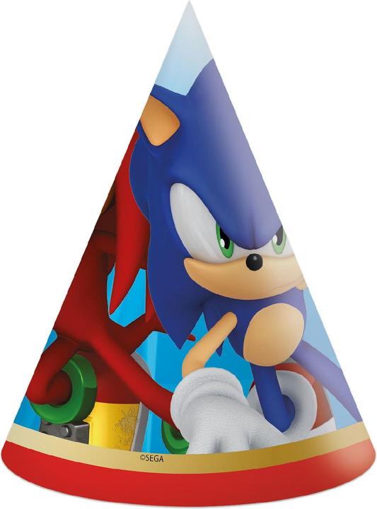 Image du produit Globos Europe Chapeau en papier - Sonic Speed - FSC - Amusant et respectueux de l'environnement (6 pcs)