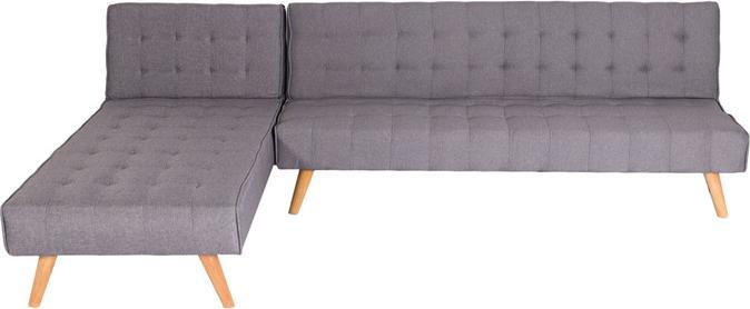 Actual product image Swisshandel24 Corner sofa HWC-K38, sofa folding, reclining surface left/right, fabric/textile solid wood FSC (Corner sofa)