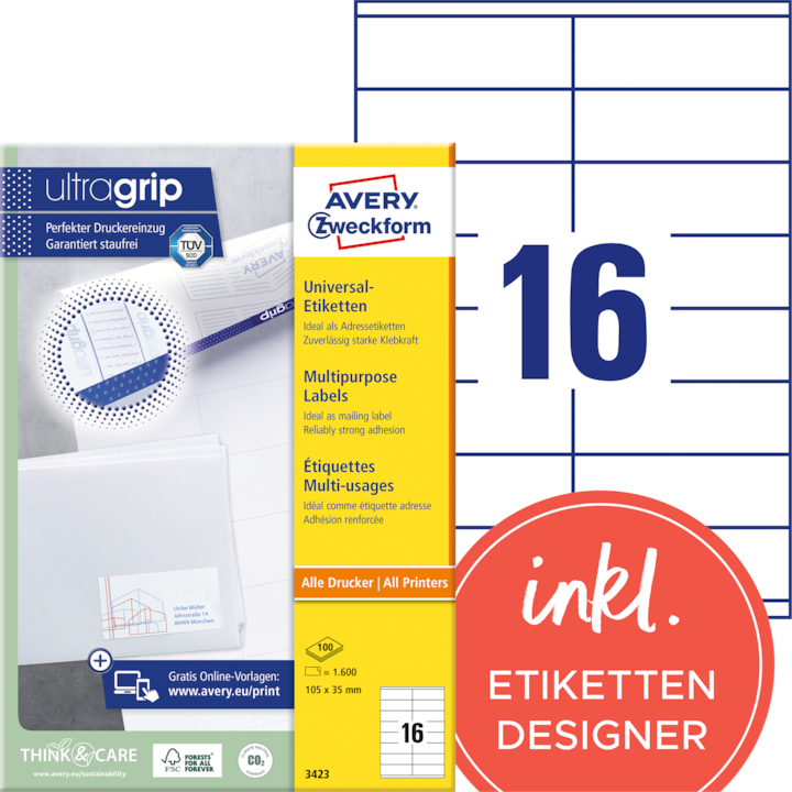 Produktbild Avery Universal-Etiketten
