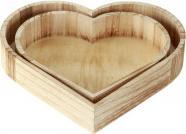 Produktbild IKO Herz-Tablett, 2er-Set h=4,5 + 5cm b=23 + 28cm