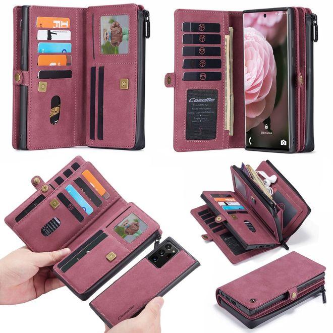 Thumbnail - Caseme Leder Wallet Hülle mit abnehmbarem Backcover (Samsung Galaxy Note 20 Ultra), Smartphone Hülle, Rot