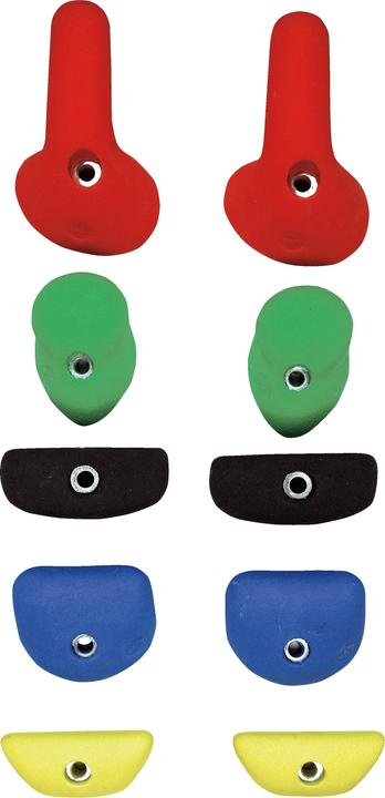 Produktbild On Top Klettern Klettergriff-Set Symmetrie (Grün, Schwarz, Blau, Gelb, Rot)