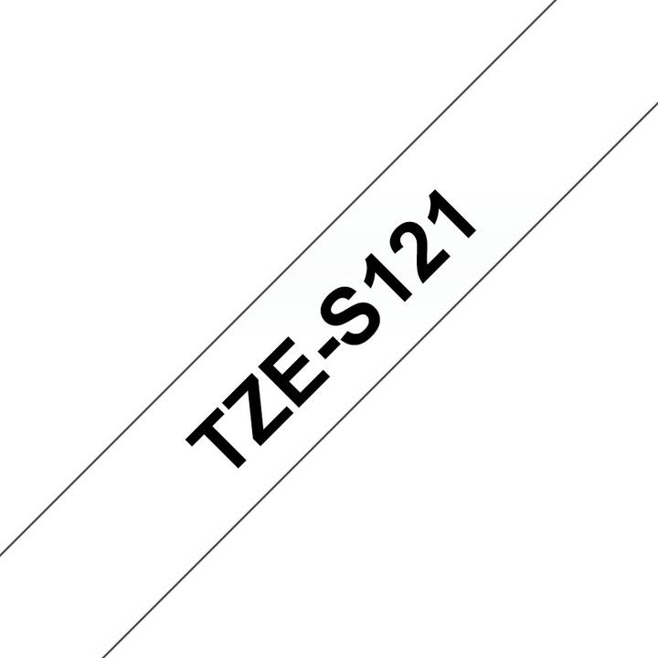 Actual product image Brother TZe-S121 (0.90 cm, Transparent)