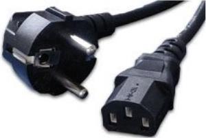 Produktbild Tecline Netzanschlusskabel, Schukostecker abgewinkelt an Kaltgerätebuchse, schwarz, 3.0 m Netzanschlusskabel (3 m)