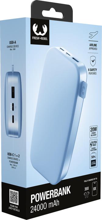 Produktbild Fresh'N Rebel Fresh 'n Rebel Powerbank 24000 mAh Vivid (24000 mAh, 20 W, 88.80 Wh)