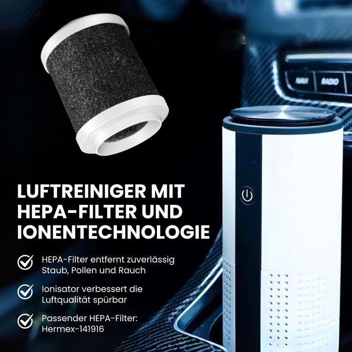 Produktbild Hermex Auto-Luftreiniger Mini-Luftreiniger Mobiler Luftfilter Luftionisator