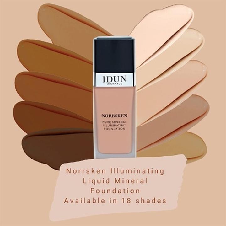 Actual product image IDUN Minerals Liquid foundation Norrsken Jorunn (201 Jorunn)