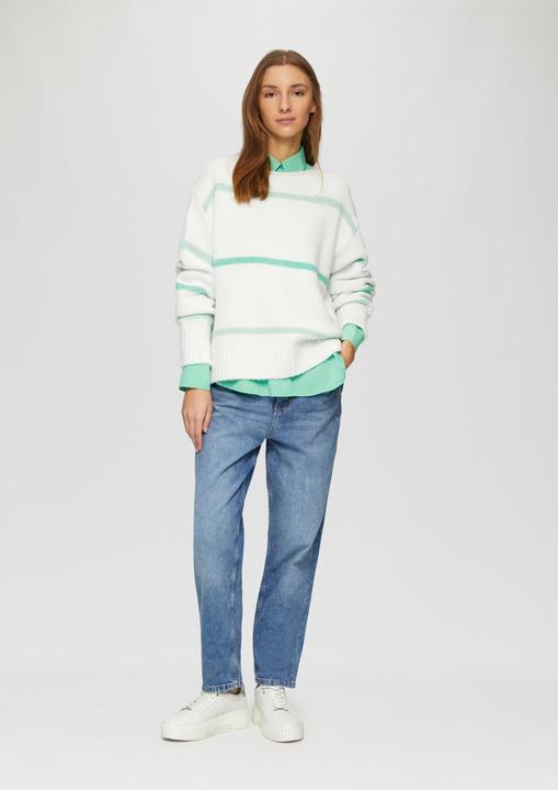 Produktbild S.Oliver Strickpullover Gestreifter Strickpullover mit Rollkante (48)