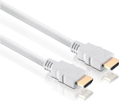 Produktbild Tecline High Speed HDMI-Kabel mit Ethernet, vergoldet, HDMI St. A / St. A, weiß, 0,5 m Hochwertig (0.50 m, HDMI, 1.4)