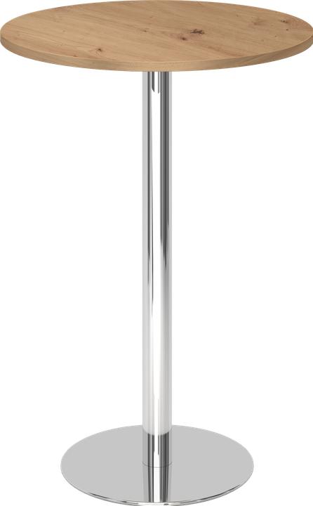 Hammerbacher Stehtisch 80cm rund Asteiche/Chrom