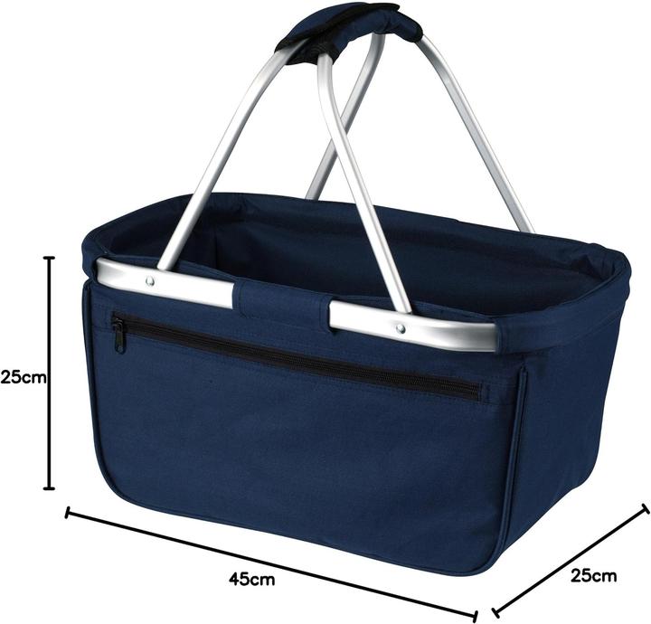 Actual product image Halfar Faltbarer Einkaufskorb mit Reissverschlusstasche