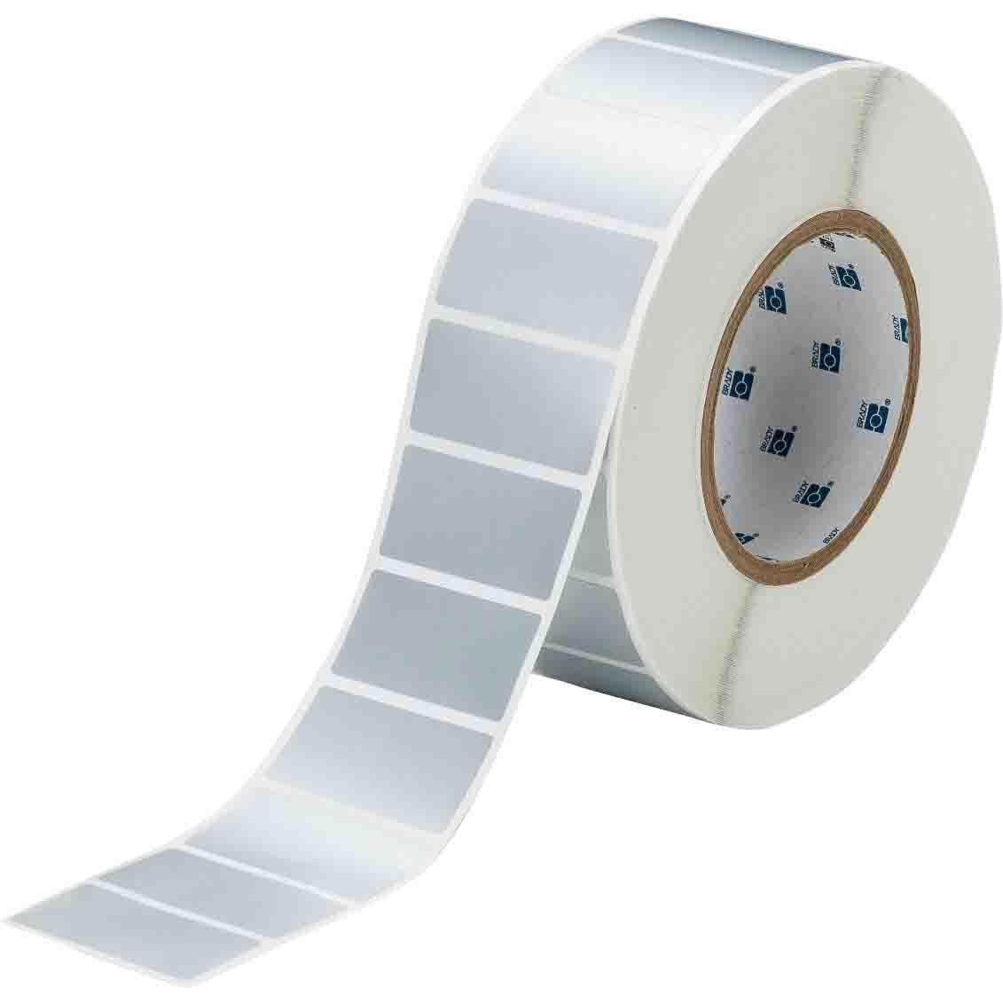 Thumbnail - Brady, Etiketten, THT-17-7576-3, Fälschungssicherer metallisierter Polyester, Silber, matt, 50.80 x 25.40 mm