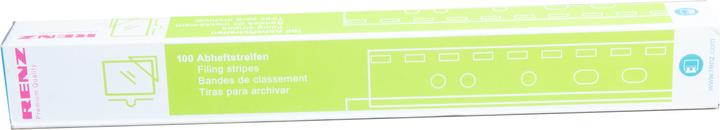 Actual product image Renz Filing strips US for plastic binder spines