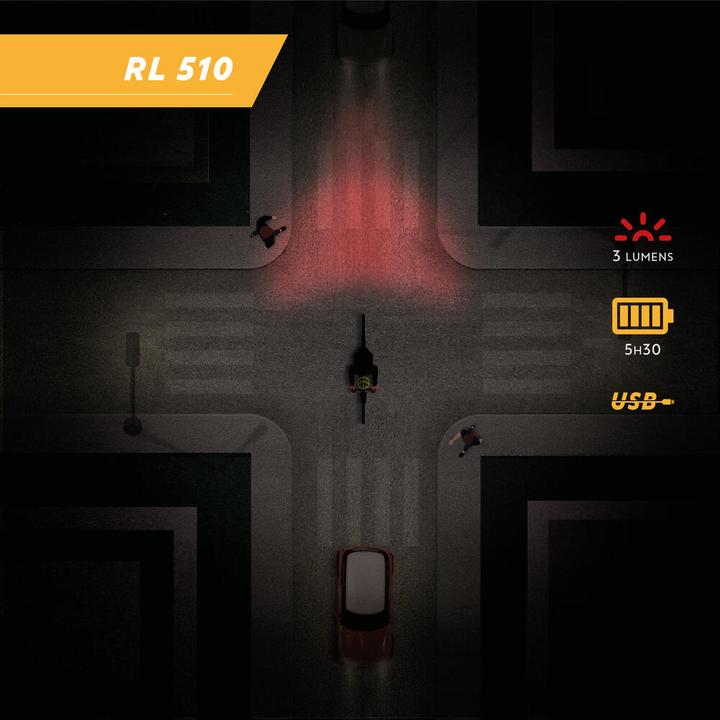 Actual product image Btwin BIKE LIGHT RL 510 323565 (3 lm)