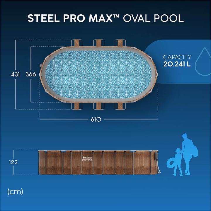 Actual product image Bestway Pool Power Steel Comfort Jet Series Set 610 x 366 x 122 cm