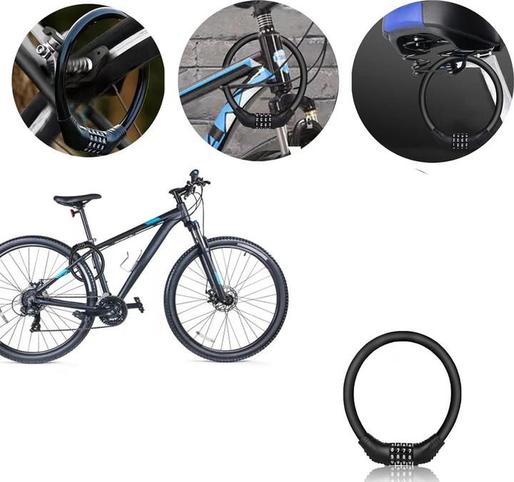 Actual product image Cbx Fahrradschloss, Veloschloss mit Stahlkabel und Zahlenschloss, 40cm