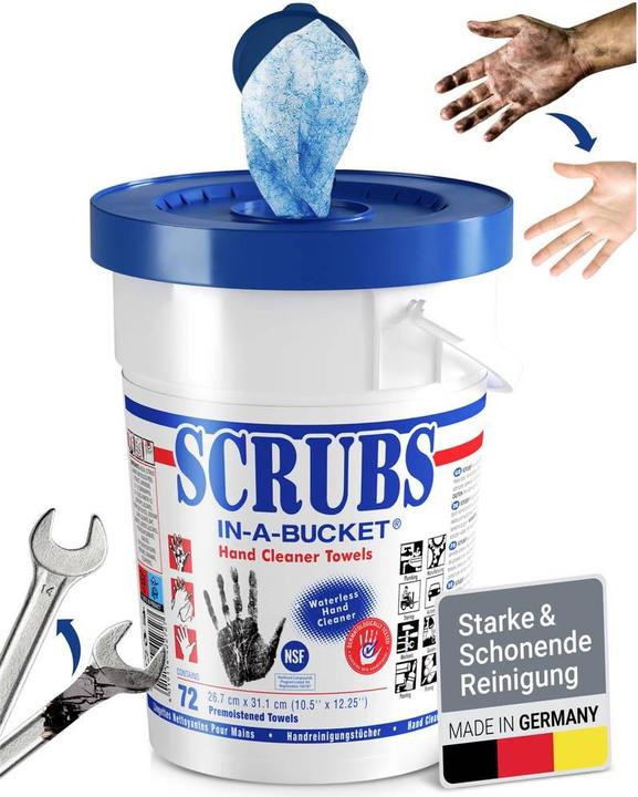 Image du produit Scrubs Lingettes nettoyantes antibactériennes (72 pcs)