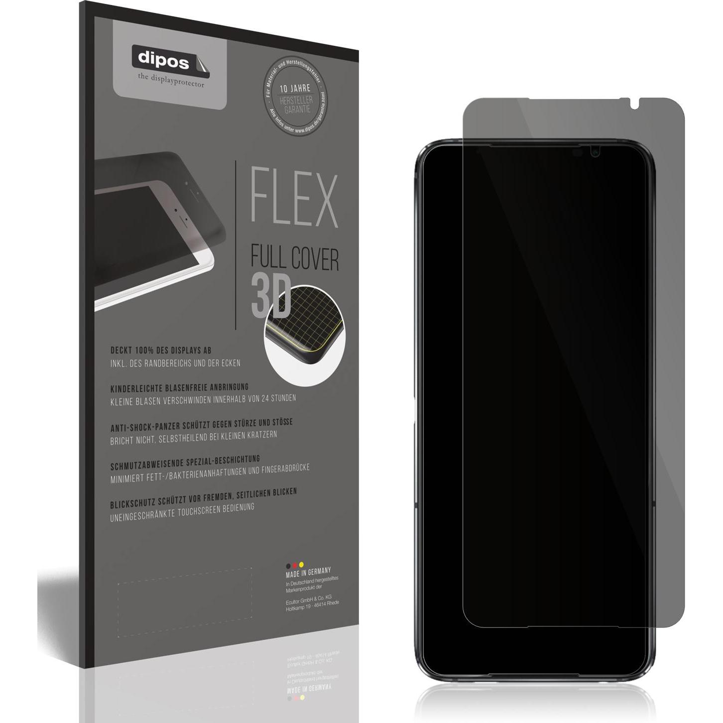 Dipos Blickschutzfolie 2-Way Anti-Shock (2 Stück, Asus ROG Phone 6D), Smartphone Schutzfolie, Transparent