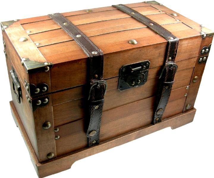 Actual product image Chateau Bel Air Pirate chest with Bel Air and chocolate gold coins (2 x 75 cl)