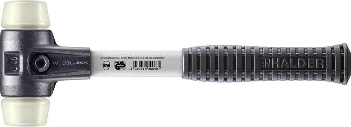 Image du produit Halder Marteau SIMPLEX Longueur 325 mm Ø tête 40 mm Fibre de verre avec poignée en caoutchouc (880 g)