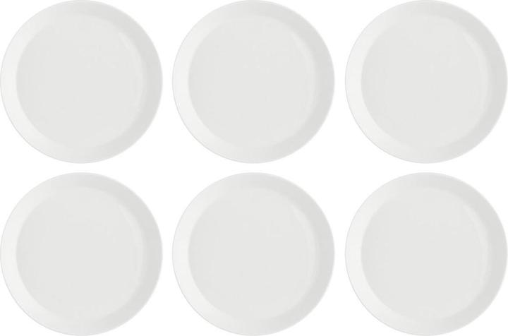 Actual product image La Porcellana Bianca Set of 6 Essenziale Gourmet Deep Plates - White 21.5 cm (21.50 cm)