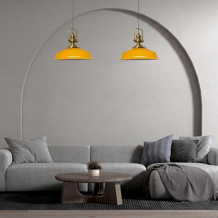 Productafbeelding Bamyum Asletl Pendelleuchte Gelb x2 Flamme (E27)