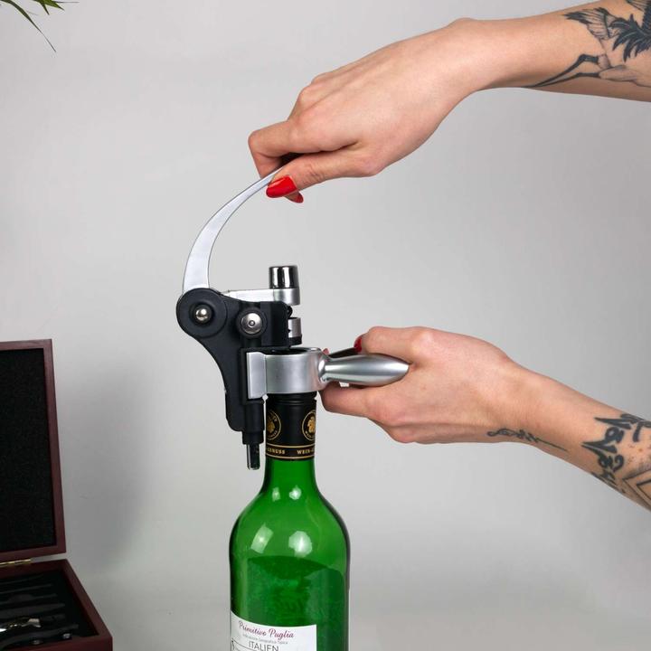 Produktbild Intirilife Wein Zubehör Set mit Weinöffner, Korkenzieher, Aussgiesser (9-tlg.) (Weinbelüfter, Weinausgiesser)