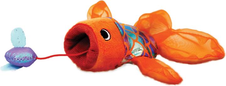 KONG Cat toy Crackles Gulpz 20 cm, Orange (Catmint toy)