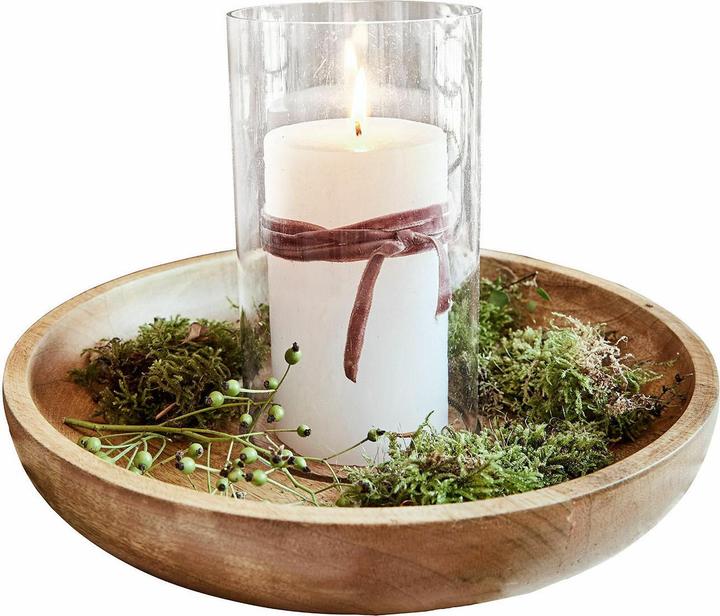 Actual product image Loberon Rocio candle tray brown