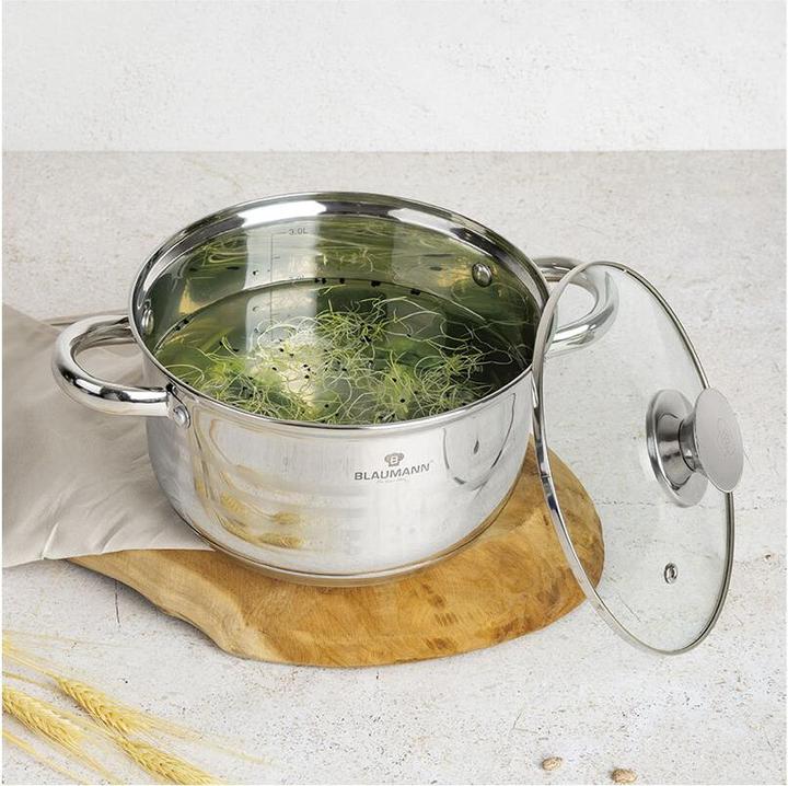 Immagine prodotto Blaumann Set di pentole (24 cm, Set di pentole e padelle da cucina, Acciaio inossidabile)