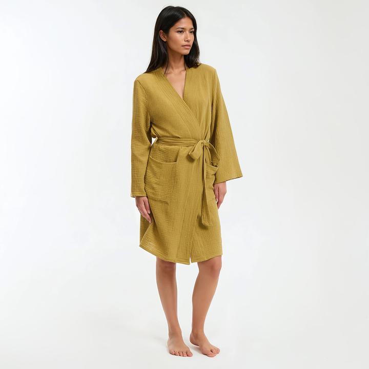 Produktbild La Redoute Collections Kimono-Bademantel aus Baumwollgaze (42)