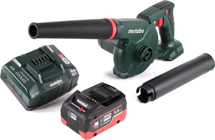 Actual product image Metabo AG 18 Battery blower 18 V + 1x LiHD battery 5.5 Ah + charger (Rechargeable battery operated, Leaf vacuums)