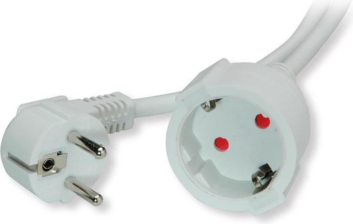 Actual product image Value Protective contact extension cable, 230VAC, white, 5.0 m (5 m, CEE 7/3)