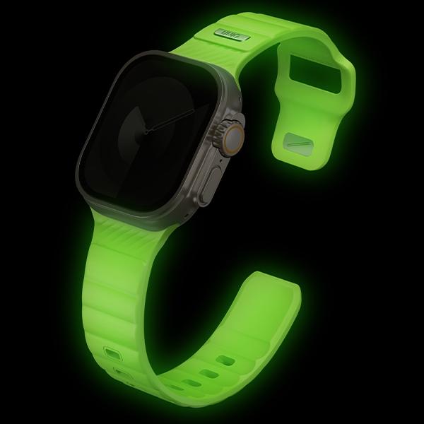 Actual product image Uniq Stride SE Apple Watch strap 42/41/40mm FKM Rubber Strap lume (Aluminum, FKM Rubber)
